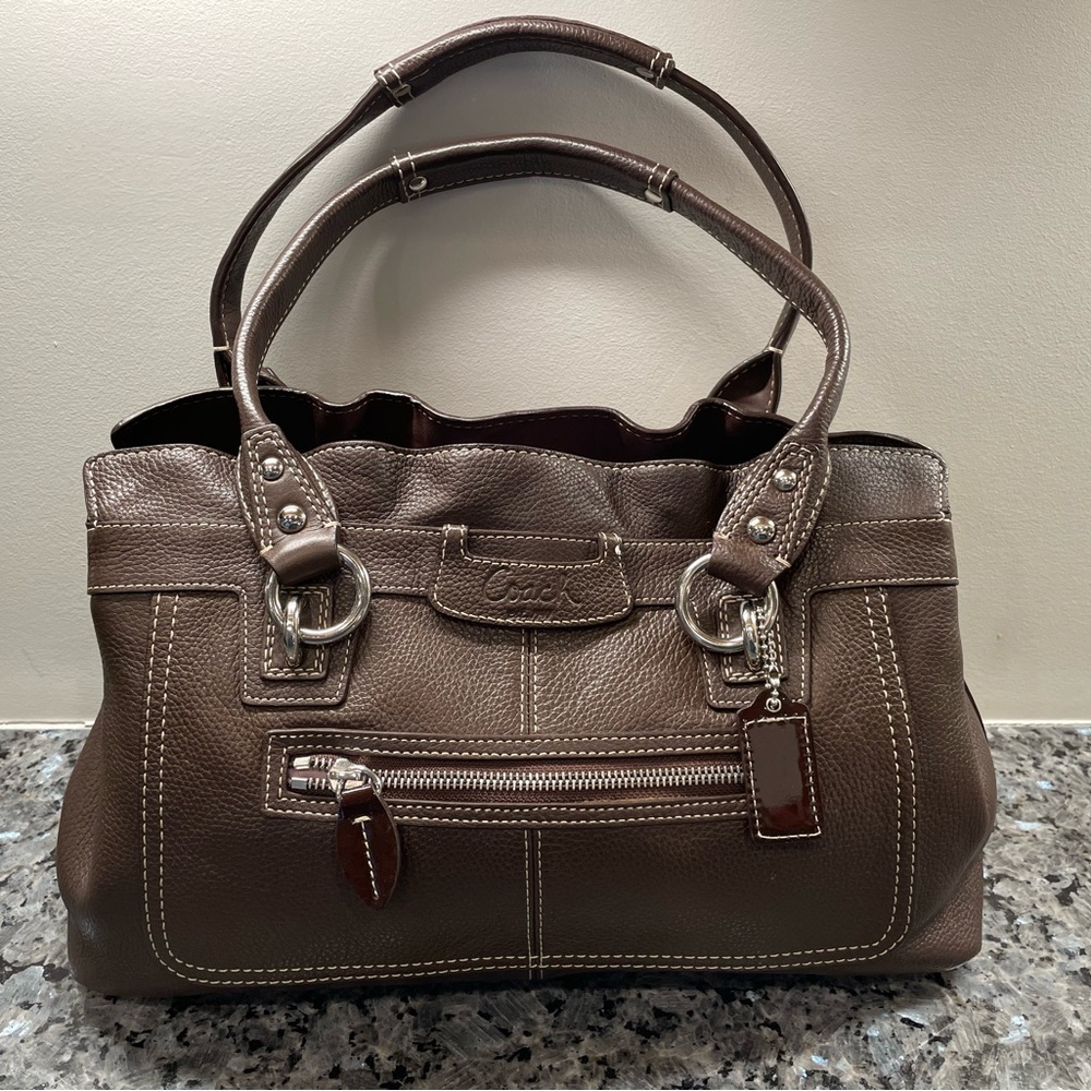 Leather Coach Handbag